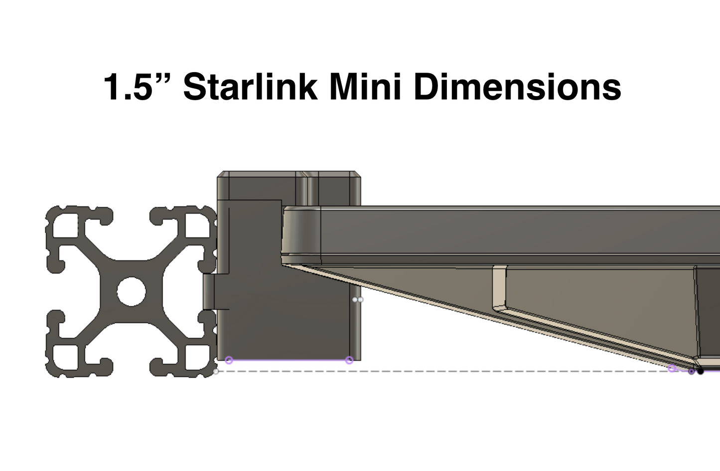 Starlink Mini - Roof Mount Kit for Overlanding, Vans with 80/20